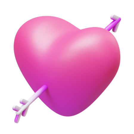 Heart And Arrow  3D Icon