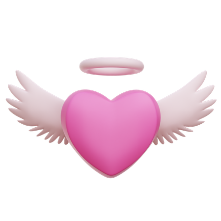 Heart Angel  3D Icon