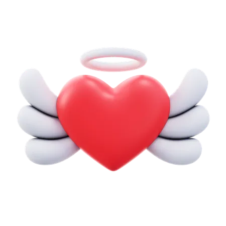 Heart Angel  3D Icon