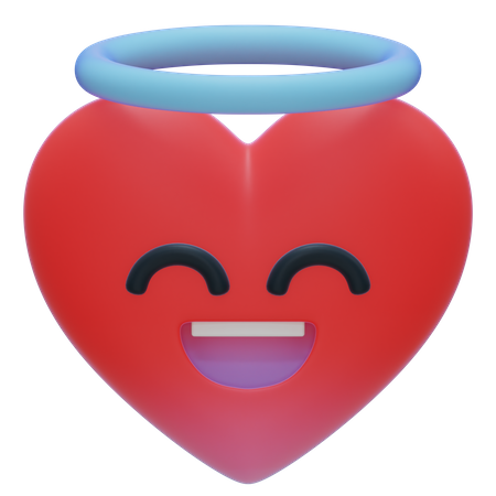 Heart angel emoji 3D Icon