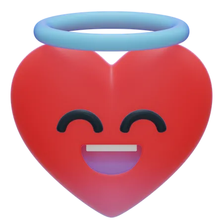 Heart angel emoji 3D Icon