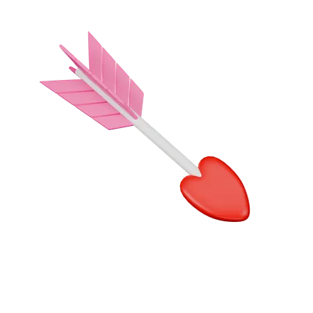 Heart Arrow 3 D Icon 3D Icon