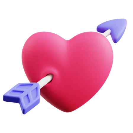 Heart Arrow  3D Icon