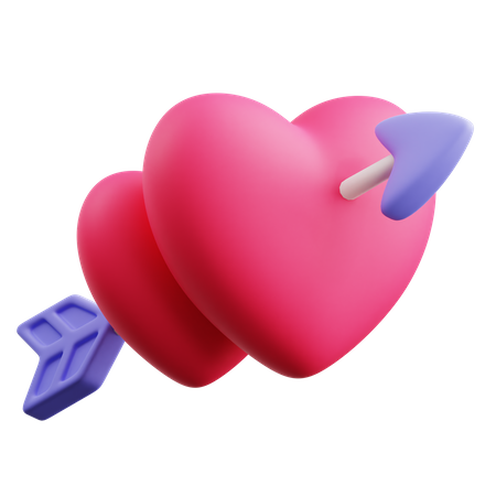 Heart Arrow  3D Icon