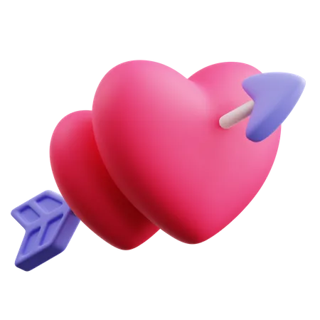 Heart Arrow  3D Icon