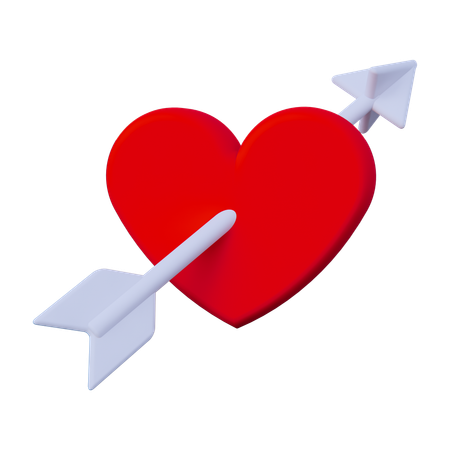 Heart Arrow  3D Icon