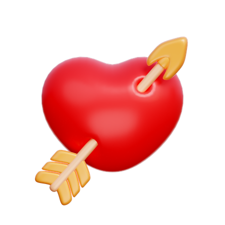 Heart Arrow  3D Icon