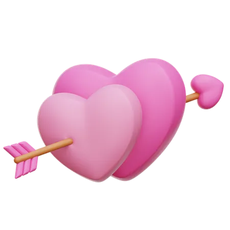 Heart Arrow  3D Icon