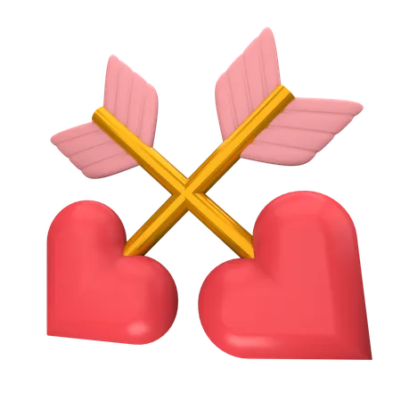 Heart Arrow  3D Icon