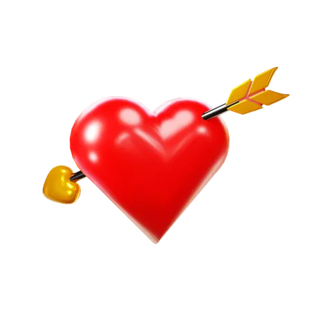 Heart Arrow  3D Icon