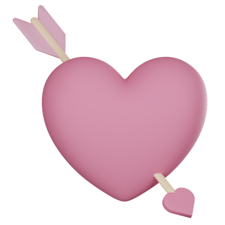 Heart Arrow  3D Icon
