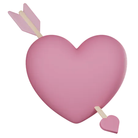 Heart Arrow  3D Icon