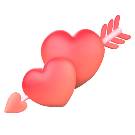 Heart Arrow  3D Icon