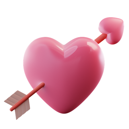 Heart Arrow  3D Icon