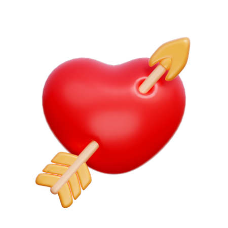 Heart Arrow  3D Icon