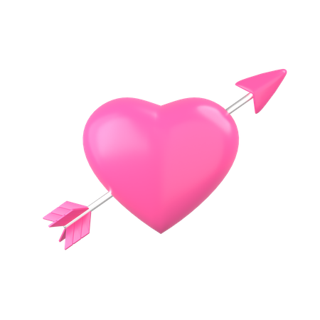 Heart Arrow  3D Icon