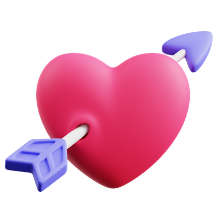 Heart Arrow  3D Icon