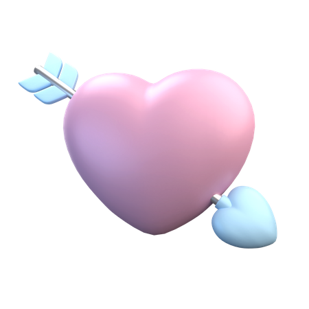 Heart Arrow  3D Illustration