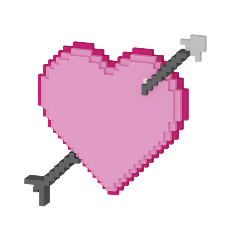 Heart Arrow  3D Icon