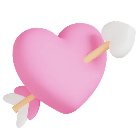 Heart Arrow Icon  3D Icon