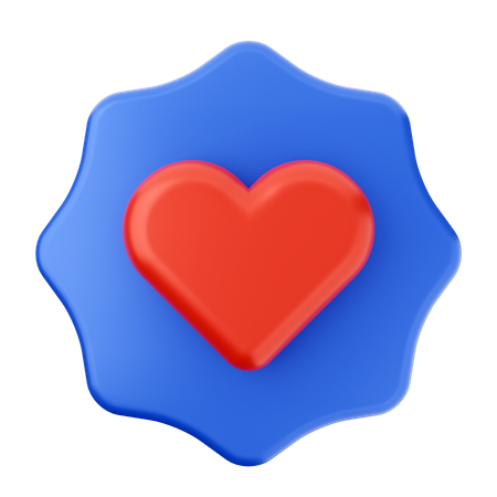 Heart Badge  3D Icon