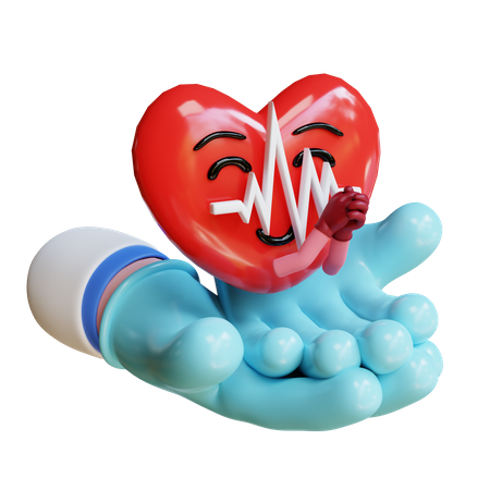 Heart Bagging Life 3D Illustration