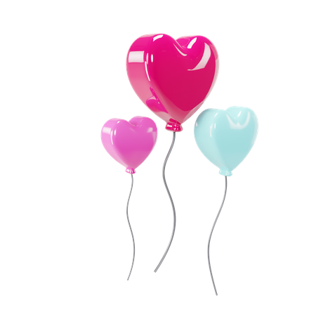 Heart Balloon  3D Icon