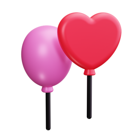 Heart Balloon  3D Icon