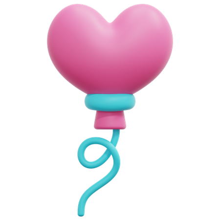 Heart Balloon 3D Icon