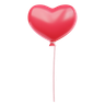 3d heart balloon logo