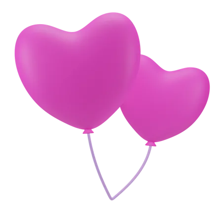 Heart Balloon 3 D Love 3D Icon