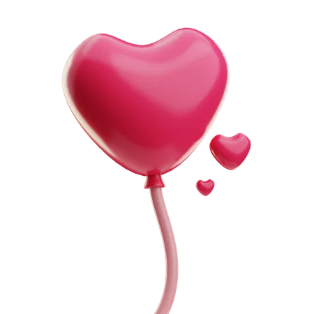 Heart Balloons  3D Icon