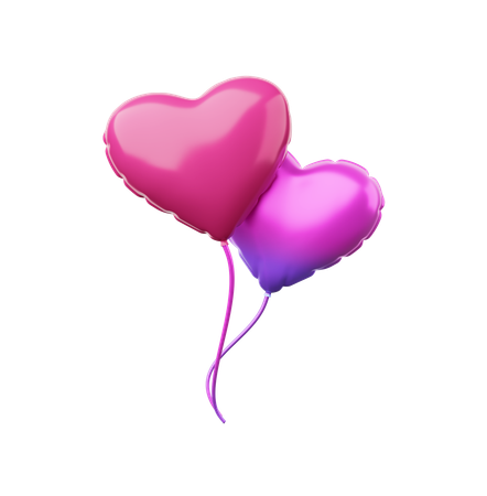 Heart balloons  3D Icon