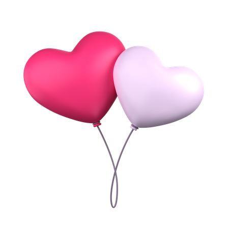 Heart Balloons  3D Icon