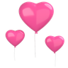 3d heart balloon logo