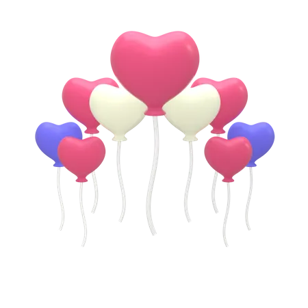 Balloons Icon 3 D Render 3D Illustration