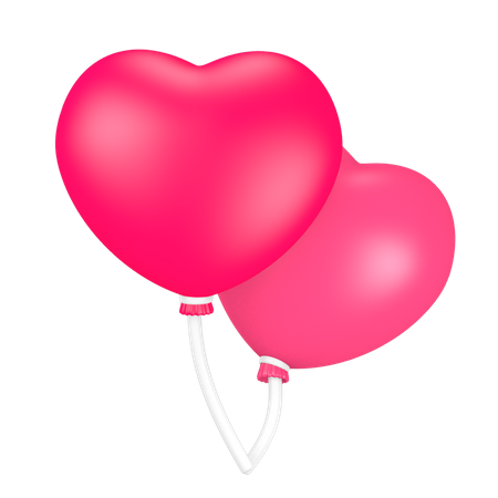 Heart Balloons 3D Icon