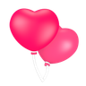 3d heart balloons
