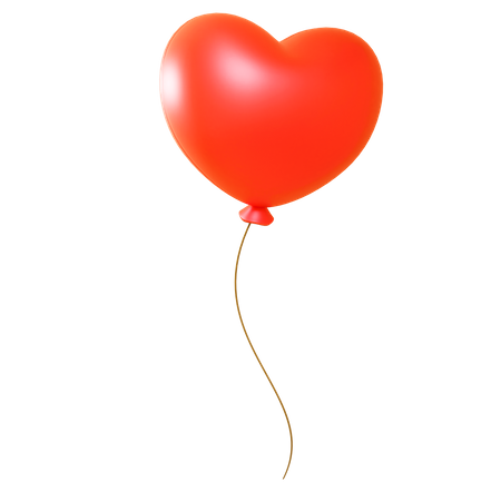 Heart Baloon  3D Icon