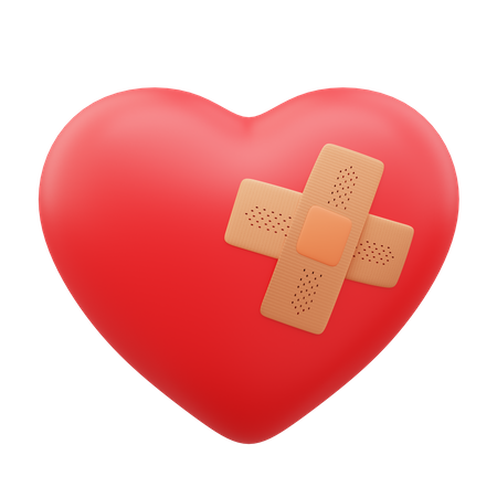 Heart Bandage  3D Icon