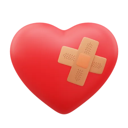 Heart Bandage  3D Icon