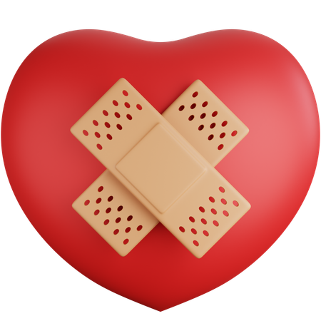 Heart Bandage  3D Icon