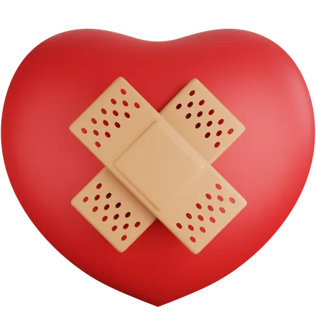Heart Bandage  3D Icon