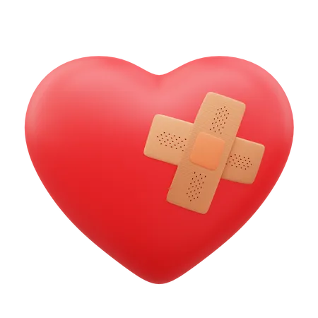 Heart Bandage 3D Icon