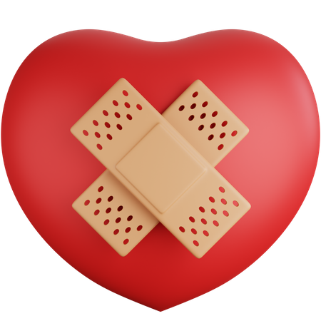 Heart Bandage  3D Icon