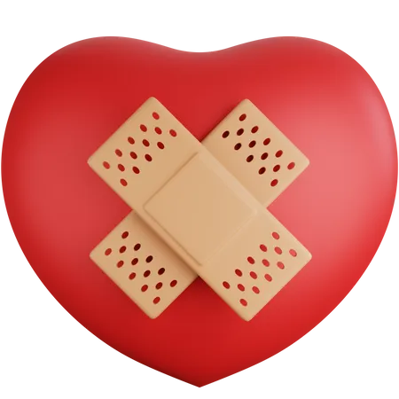 Heart Bandage  3D Icon