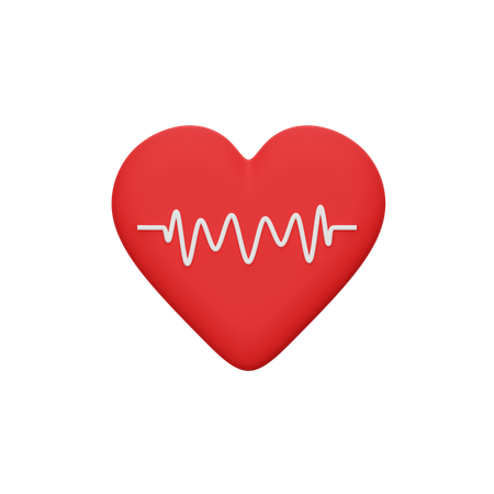 Heart beat  3D Icon