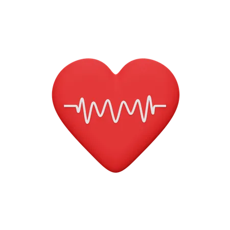 Heart beat  3D Icon