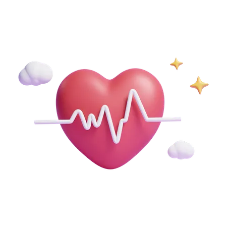 Heart Beat  3D Icon