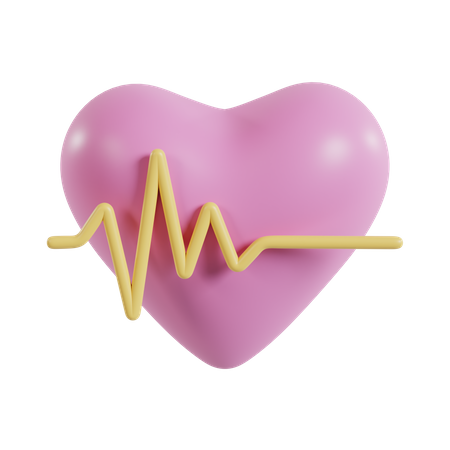 Heart beat  3D Illustration